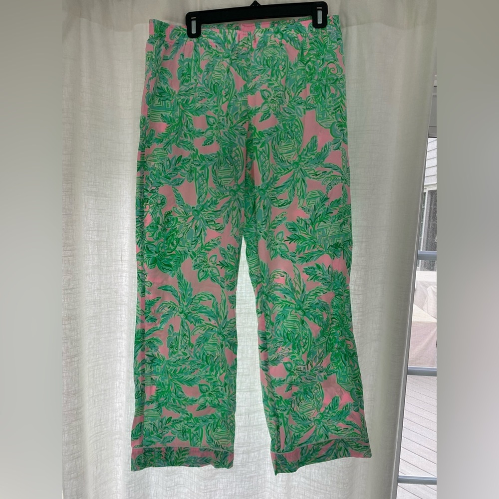 Lilly Pulitzer Pajama bottoms Mandevilla Baby Pink Sand Paradise, L